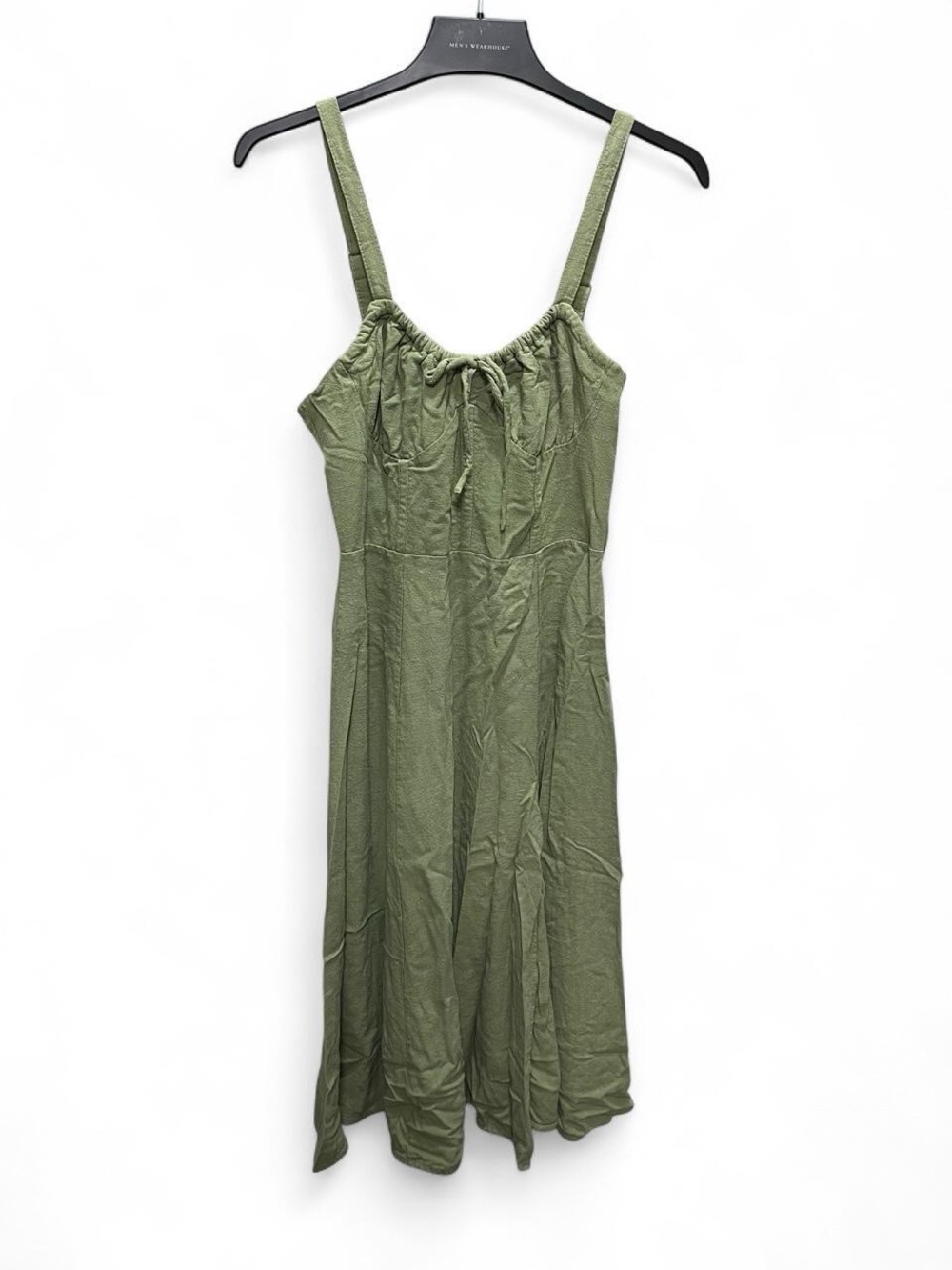 Iris Green Fairy Cottagecore Ren Faire Festival Y2K Linen Dress Women’s L EUC